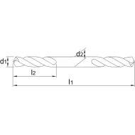  Foret HSS double-pointe