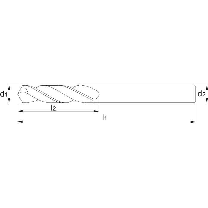  Foret Carbure monobloc DIN 6539 3xD 3 taillants