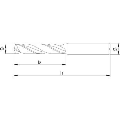  Foret UNI Carbure monobloc DIN 6537-K 3xD TiAlN Queue cylindrique (DIN 6535-HA)