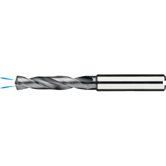 Foret Carbure monobloc DIN 6537-K 3xD à trou d´huile, TiAlN, Inox Queue cylindrique DIN 6535-HA