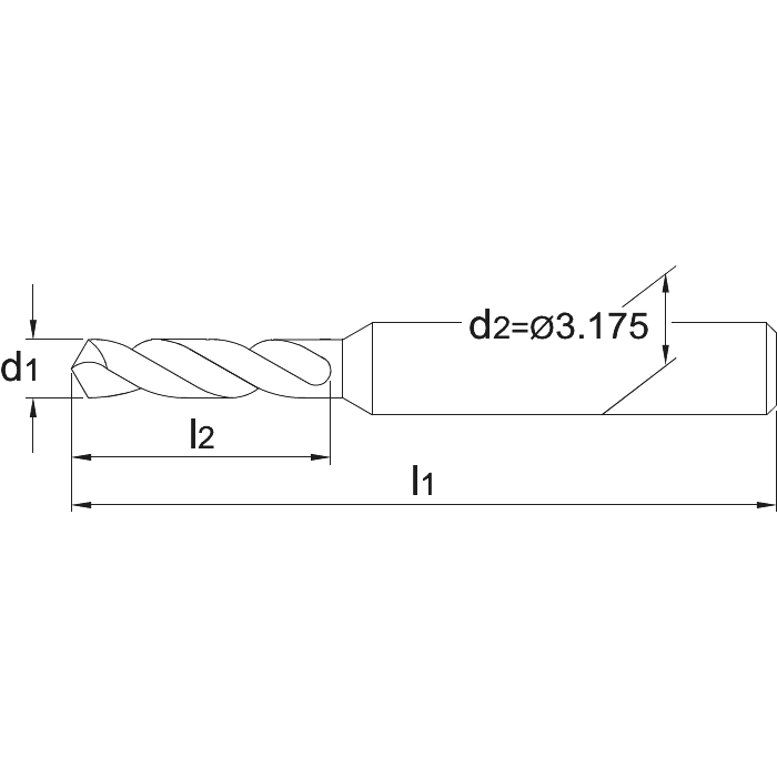  Micro-foret Carbure monobloc