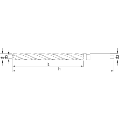  Foret aléseur (à trois lèvres) HSS DIN 344