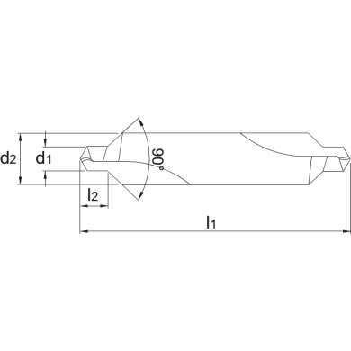  Foret à centrer HSS 90°