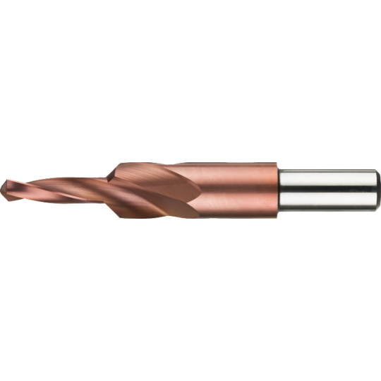 Foret étagé HSS-E ajustement fin, AlCrN-X, version longue, 90°