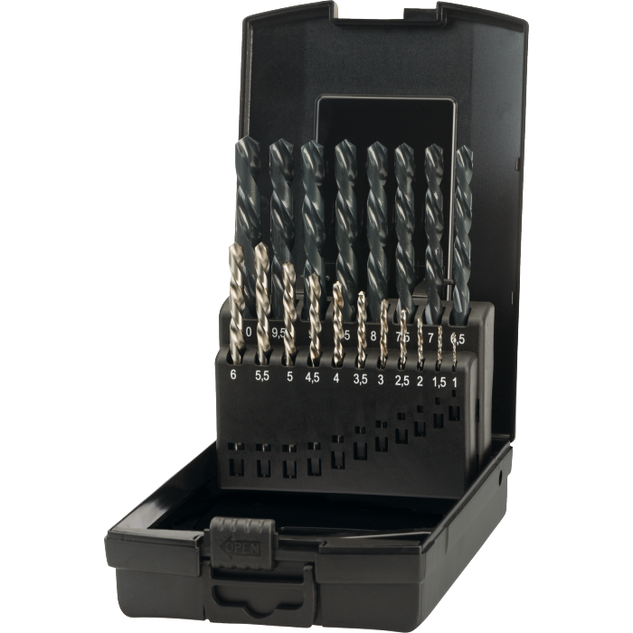 Coffret de Forets HSS DIN 338 à gauche 19.914