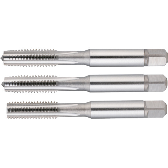 Tarauds à main HSS ISO 529 Jeu de 3 pièces