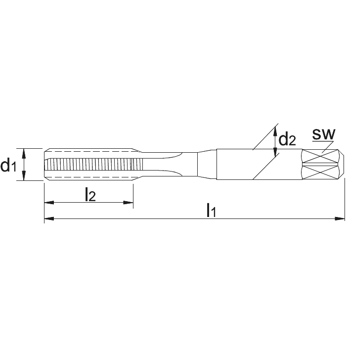  Tarauds à main HSS DIN 5157 Jeu de 2 pièces G (BSP)