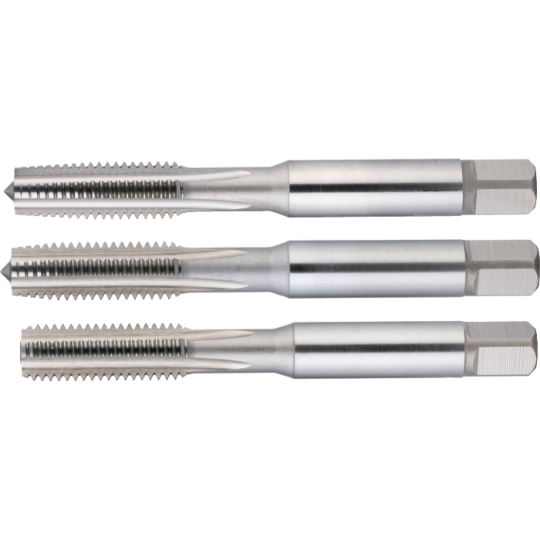 Tarauds à main HSS ISO 529 BSF, Jeu de 3 pièces