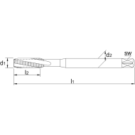  Taraud machine HSS-E DIN 371 Métrique pour les trous borgnes