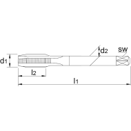  Taraud machine HSS-E DIN 5156 pour trous borgnes et traversants Rp (BSPP)