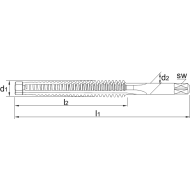  Taraud machine HSS-E Trapézoïdal pour trous traversants Tr12x3