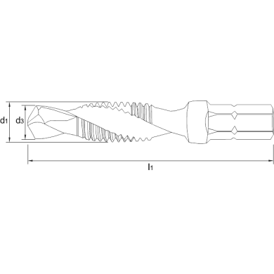  Fraise à chanfreiner ECO HSS DIN 3126-DIN ISO 1173 C6