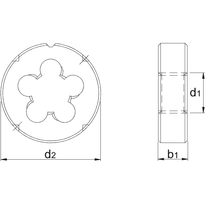  Filière ronde ECO PRO HSS DIN EN 22568 UNC Nr. 3-48