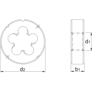  Filière ronde ECO PRO HSS DIN EN 22568 UNF Nr. 2-64