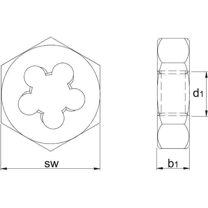  Filière hexagonale ECO PRO HSS DIN 382 UNF