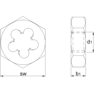  Filière hexagonale ECO PRO HSS DIN 382 UNF