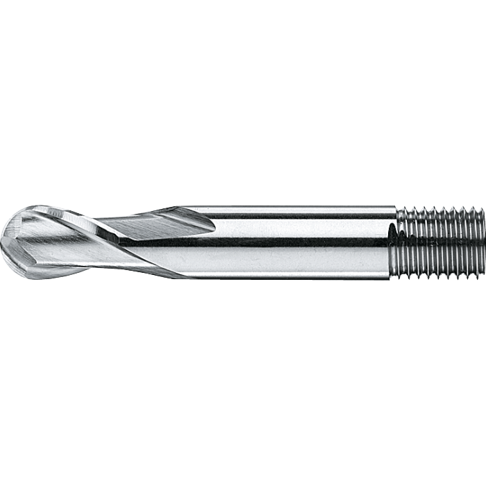 Fraise à rayon 2 dents HSS-E 8% DIN 327-D version courte