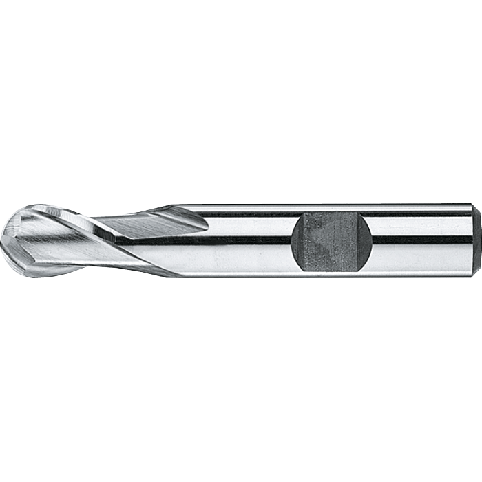Fraise à rayon 2 dents HSS-E 8% DIN 327-B version courte