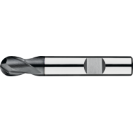 Fraise à rayon 2 dents UNI Carbure monobloc DIN 6527-B version courte