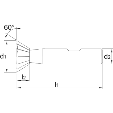  Fraise conique à cône renversé HSS-E DIN 1833-C 60°