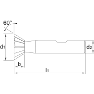 Fraise conique à cône renversé HSS-E DIN 1833-C 60°