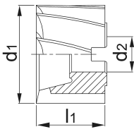  Fraise deux tailles semi-finition HSS-E DIN 841 Type WF