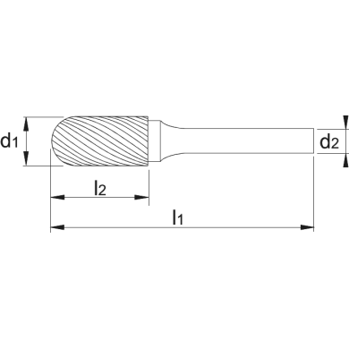  Forme cylindrique à bout arrondi