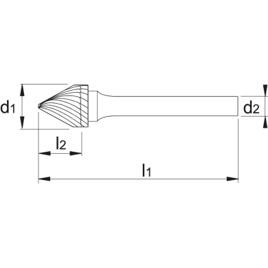 Forme conique pointue 60°
