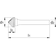  Forme conique pointue 90°