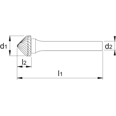  Forme conique pointue 90°