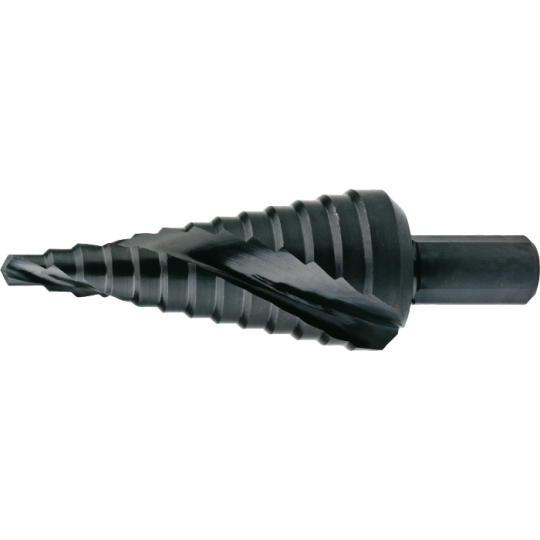 Foret étagé HSS goujure hélicoïdale, nitruré
