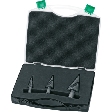 Jeu de forets étagé HSS goujure hélicoïdale