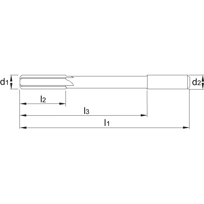  Alésoir machine HSS DIN 212 C 4 H7