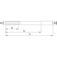  Alésoir machine HSS DIN 212 C 4 H7