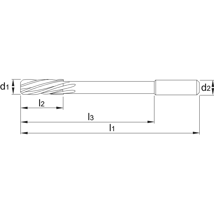  Alésoir machine Carbure monobloc ~DIN 212 B 1 H7