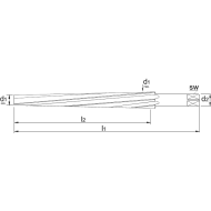  Alésoir conique HSS DIN 9-B conicité 1:50 Nr. 1