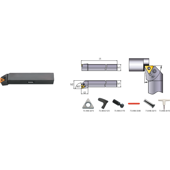 Porte outil pour plaquette carbure