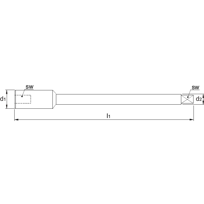  DIN 377 Rallonge pour tarauds
