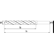 Foret ECO HSS queue 13 mm, dans Quadrobox avec oeil de suspension