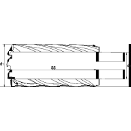 Fraise à carotter HSS-EX nitruré, profondeur de coupe 55 mm